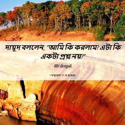 Picture 06 - 1 চমূৱেল 17:29 BENIRV - দায়ূদ বললেন, “আমি - Bible Verse Picture