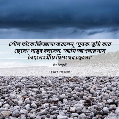 Picture 06 - 1 চমূৱেল 17:58 BENIRV - শৌল তাঁকে - Bible Verse Picture
