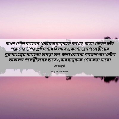 Picture 06 - 1 চমূৱেল 18:25 BENIRV - তখন শৌল বললেন, - Bible Verse Picture