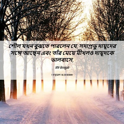 Picture 06 - 1 চমূৱেল 18:28 BENIRV - শৌল যখন বুঝতে - Bible Verse Picture