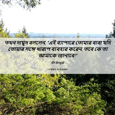 Picture 06 - 1 চমূৱেল 20:10 BENIRV - তখন দায়ূদ বললেন, - Bible Verse Picture