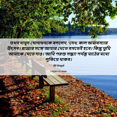 Picture 06 - 1 চমূৱেল 20:5 BENIRV - তখন দায়ূদ - Bible Verse Picture