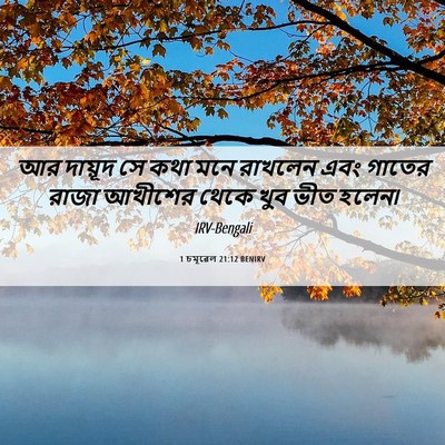 Picture 06 - 1 চমূৱেল 21:12 BENIRV - আর দায়ূদ সে কথা - Bible Verse Picture