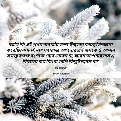 Picture 06 - 1 চমূৱেল 22:15 BENIRV - আমি কি এই প্রথম বার - Bible Verse Picture