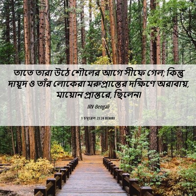 Picture 06 - 1 চমূৱেল 23:24 BENIRV - তাতে তারা উঠে - Bible Verse Picture