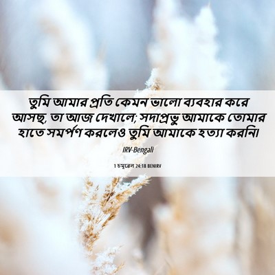 Picture 06 - 1 চমূৱেল 24:18 BENIRV - তুমি আমার প্রতি - Bible Verse Picture