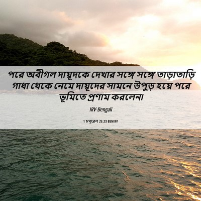 Picture 06 - 1 চমূৱেল 25:23 BENIRV - পরে অবীগল - Bible Verse Picture