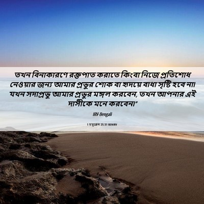 Picture 06 - 1 চমূৱেল 25:31 BENIRV - তখন বিনাকারণে - Bible Verse Picture