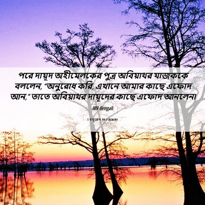 Picture 06 - 1 চমূৱেল 30:7 BENIRV - পরে দায়ূদ - Bible Verse Picture