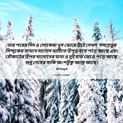 Picture 06 - 1 চমূৱেল 5:4 BENIRV - তার পরের দিন ও - Bible Verse Picture