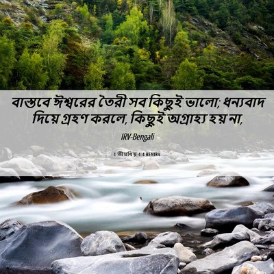 Picture 06 - 1 তীমথিয় 4:4 BENIRV - বাস্তবে ঈশ্বরের - Bible Verse Picture