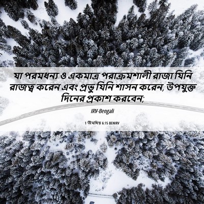 Picture 06 - 1 তীমথিয় 6:15 BENIRV - যা পরমধন্য ও - Bible Verse Picture