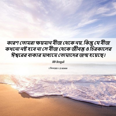 Picture 06 - 1 পিতরের 1:23 BENIRV - কারণ তোমরা - Bible Verse Picture