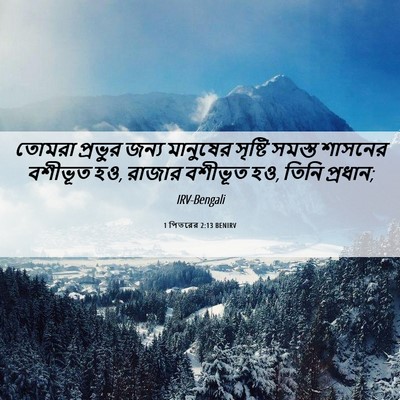 Picture 06 - 1 পিতরের 2:13 BENIRV - তোমরা প্রভুর জন্য - Bible Verse Picture