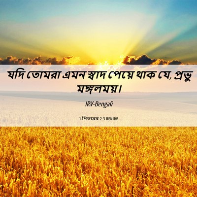Picture 06 - 1 পিতরের 2:3 BENIRV - যদি তোমরা এমন - Bible Verse Picture