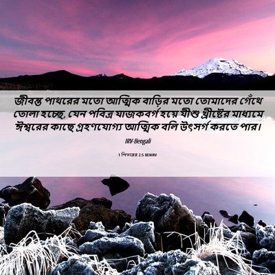Picture 06 - 1 পিতরের 2:5 BENIRV - জীবন্ত পাথরের মতো - Bible Verse Picture