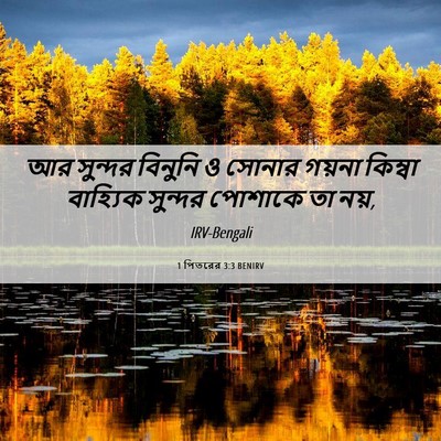 Picture 06 - 1 পিতরের 3:3 BENIRV - আর সুন্দর বিনুনি ও - Bible Verse Picture