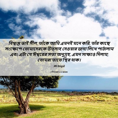 Picture 06 - 1 পিতরের 5:12 BENIRV - বিশ্বস্ত ভাই সীল, - Bible Verse Picture
