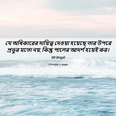 Picture 06 - 1 পিতরের 5:3 BENIRV - যে অধিকারের - Bible Verse Picture
