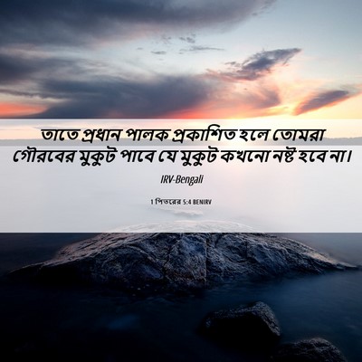 Picture 06 - 1 পিতরের 5:4 BENIRV - তাতে প্রধান পালক - Bible Verse Picture