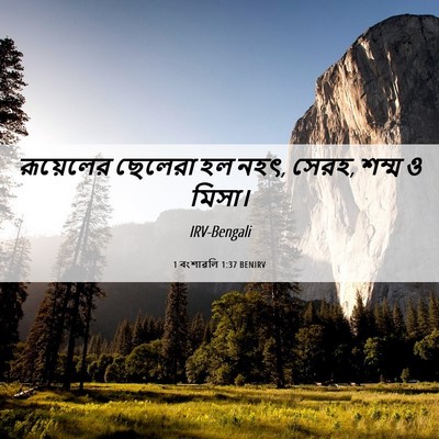 Picture 06 - 1 বংশাৱলি 1:37 BENIRV - রূয়েলের ছেলেরা - Bible Verse Picture