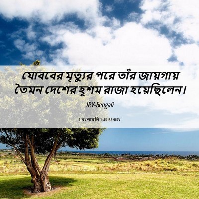 Picture 06 - 1 বংশাৱলি 1:45 BENIRV - যোববের মৃত্যুর - Bible Verse Picture