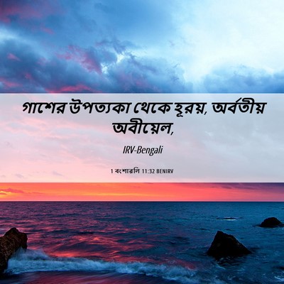 Picture 06 - 1 বংশাৱলি 11:32 BENIRV - গাশের উপত্যকা - Bible Verse Picture