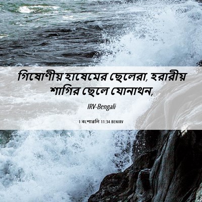 Picture 06 - 1 বংশাৱলি 11:34 BENIRV - গিষোণীয় হাষেমের - Bible Verse Picture