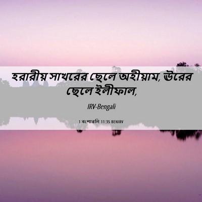Picture 06 - 1 বংশাৱলি 11:35 BENIRV - হরারীয় সাখরের - Bible Verse Picture