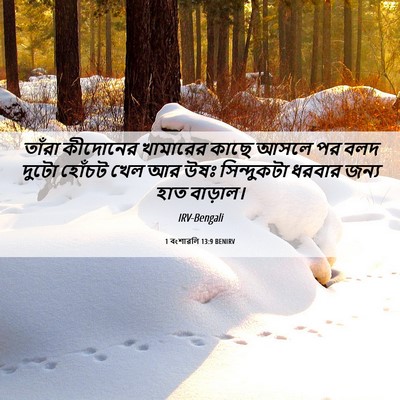 Picture 06 - 1 বংশাৱলি 13:9 BENIRV - তাঁরা কীদোনের - Bible Verse Picture