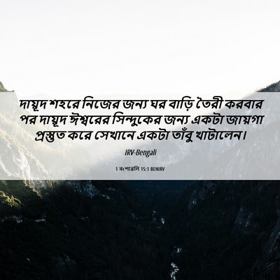 Picture 06 - 1 বংশাৱলি 15:1 BENIRV - দায়ূদ শহরে নিজের - Bible Verse Picture