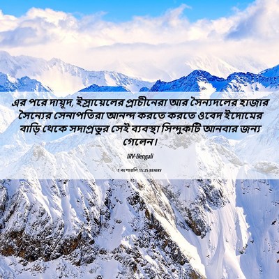 Picture 06 - 1 বংশাৱলি 15:25 BENIRV - এর পরে দায়ূদ, - Bible Verse Picture