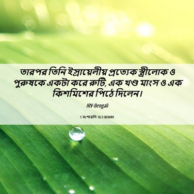 Picture 06 - 1 বংশাৱলি 16:3 BENIRV - তারপর তিনি - Bible Verse Picture