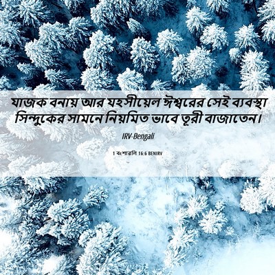 Picture 06 - 1 বংশাৱলি 16:6 BENIRV - যাজক বনায় আর - Bible Verse Picture