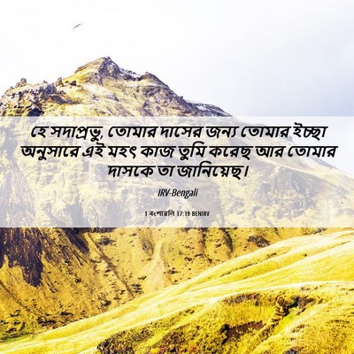 Picture 06 - 1 বংশাৱলি 17:19 BENIRV - হে সদাপ্রভু, তোমার - Bible Verse Picture