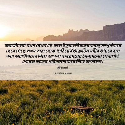 Picture 06 - 1 বংশাৱলি 19:16 BENIRV - অরামীয়েরা যখন - Bible Verse Picture