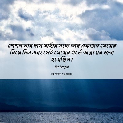 Picture 06 - 1 বংশাৱলি 2:35 BENIRV - শেশন তার দাস - Bible Verse Picture