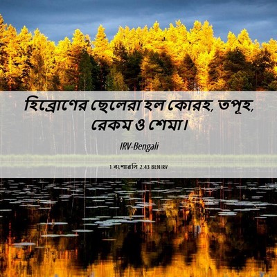Picture 06 - 1 বংশাৱলি 2:43 BENIRV - হিব্রোণের ছেলেরা - Bible Verse Picture
