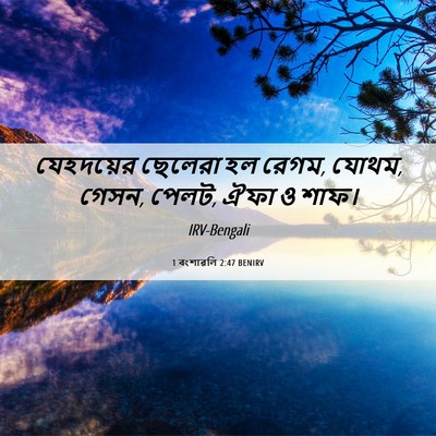Picture 06 - 1 বংশাৱলি 2:47 BENIRV - যেহদয়ের ছেলেরা - Bible Verse Picture