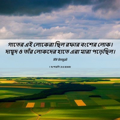 Picture 06 - 1 বংশাৱলি 20:8 BENIRV - গাতের এই লোকেরা - Bible Verse Picture