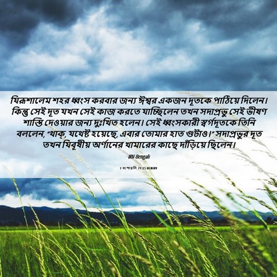 Picture 06 - 1 বংশাৱলি 21:15 BENIRV - যিরূশালেম শহর - Bible Verse Picture