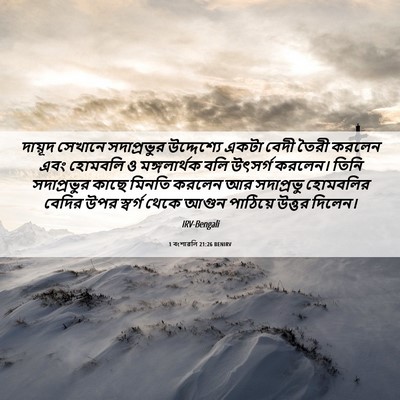 Picture 06 - 1 বংশাৱলি 21:26 BENIRV - দায়ূদ সেখানে - Bible Verse Picture