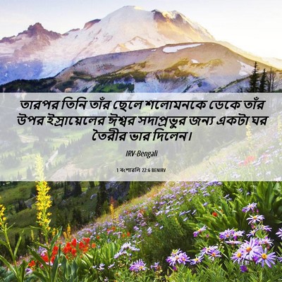 Picture 06 - 1 বংশাৱলি 22:6 BENIRV - তারপর তিনি তাঁর - Bible Verse Picture