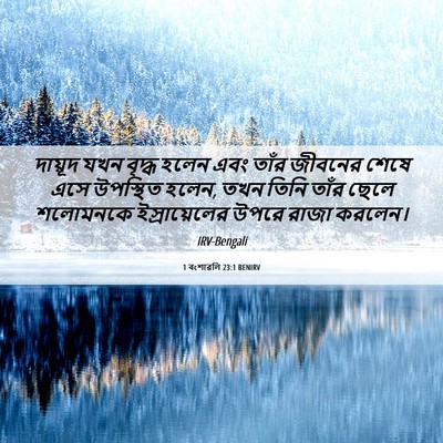 Picture 06 - 1 বংশাৱলি 23:1 BENIRV - দায়ূদ যখন বৃদ্ধ - Bible Verse Picture