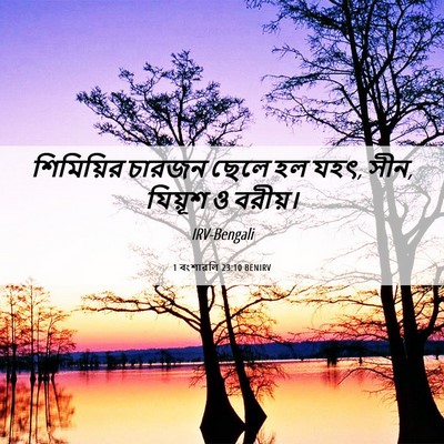 Picture 06 - 1 বংশাৱলি 23:10 BENIRV - শিমিয়ির চারজন - Bible Verse Picture