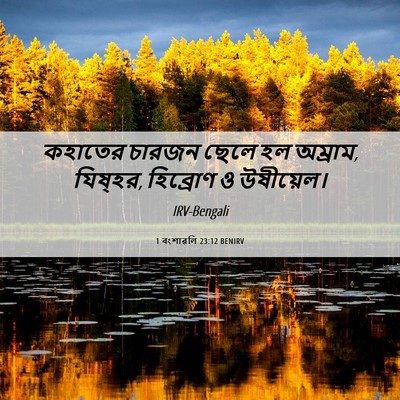 Picture 06 - 1 বংশাৱলি 23:12 BENIRV - কহাতের চারজন ছেলে - Bible Verse Picture