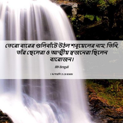 Picture 06 - 1 বংশাৱলি 25:20 BENIRV - তেরো বারের - Bible Verse Picture