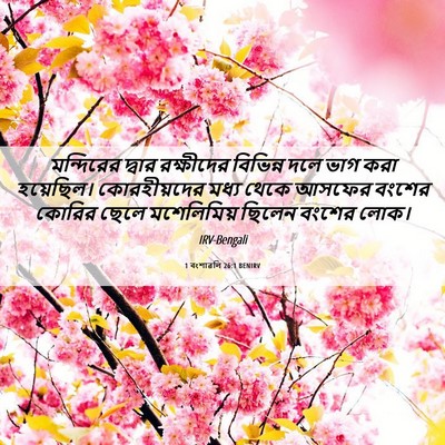 Picture 06 - 1 বংশাৱলি 26:1 BENIRV - মন্দিরের দ্বার - Bible Verse Picture