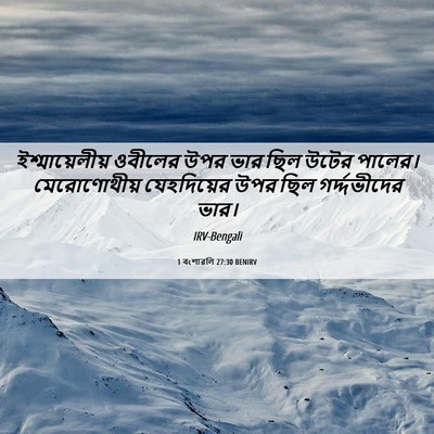 Picture 06 - 1 বংশাৱলি 27:30 BENIRV - ইশ্মায়েলীয় - Bible Verse Picture