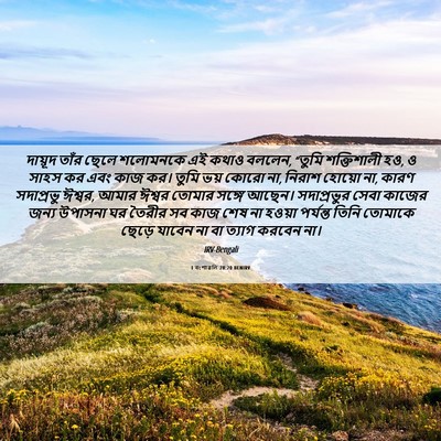 Picture 06 - 1 বংশাৱলি 28:20 BENIRV - দায়ূদ তাঁর ছেলে - Bible Verse Picture